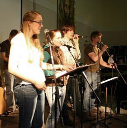 Our college group takes part in music concert