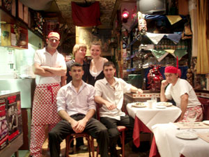The staff of the cafe